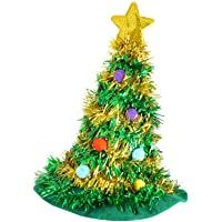 adultos árbol de Navidad Sombrero Con Estrella Novedad Diversión Fiesta De Navidad Sombrero